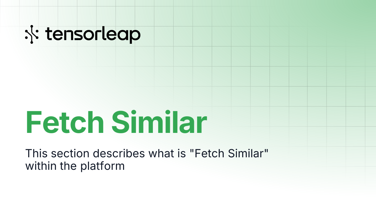 Fetch Similar | Tensorleap Docs