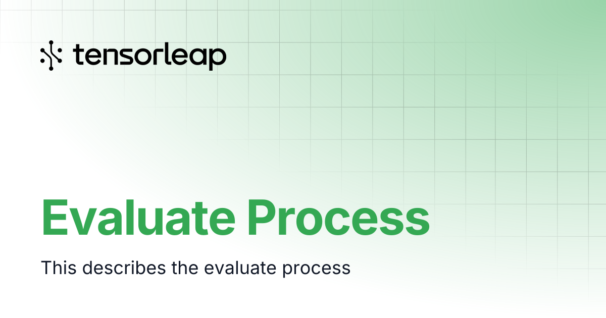 Evaluate Process | Tensorleap Docs