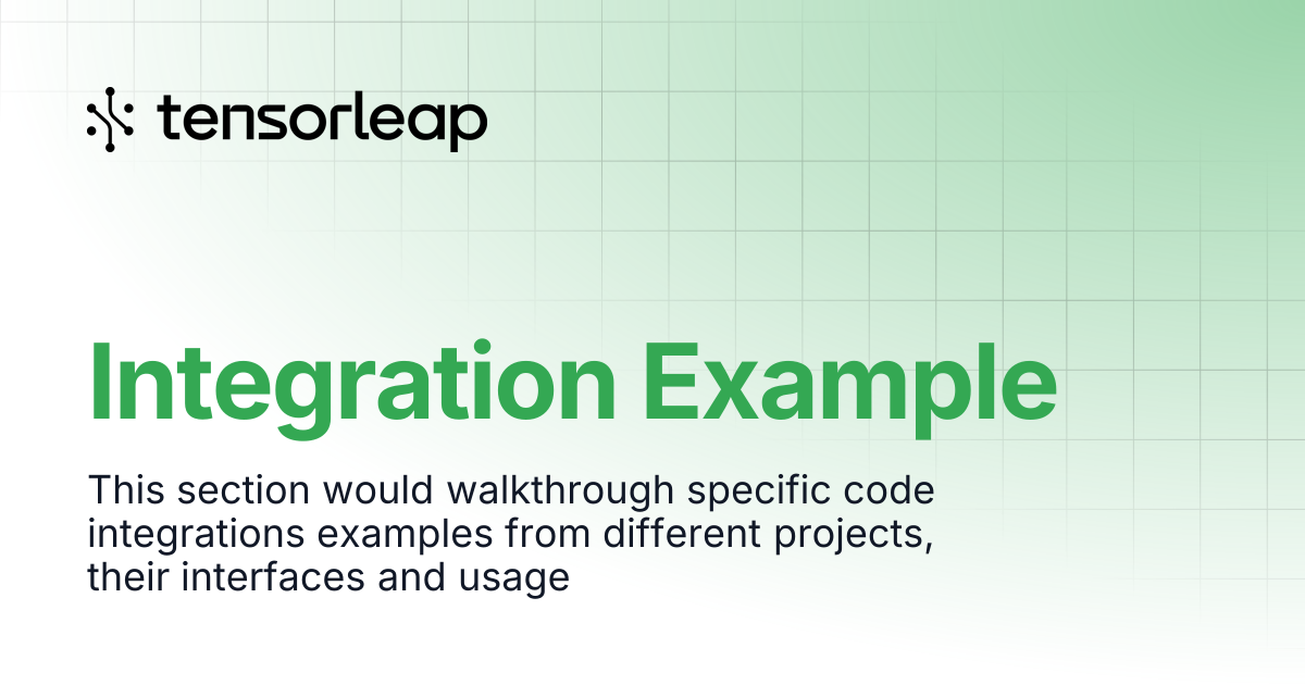 Integration Example | Tensorleap Docs
