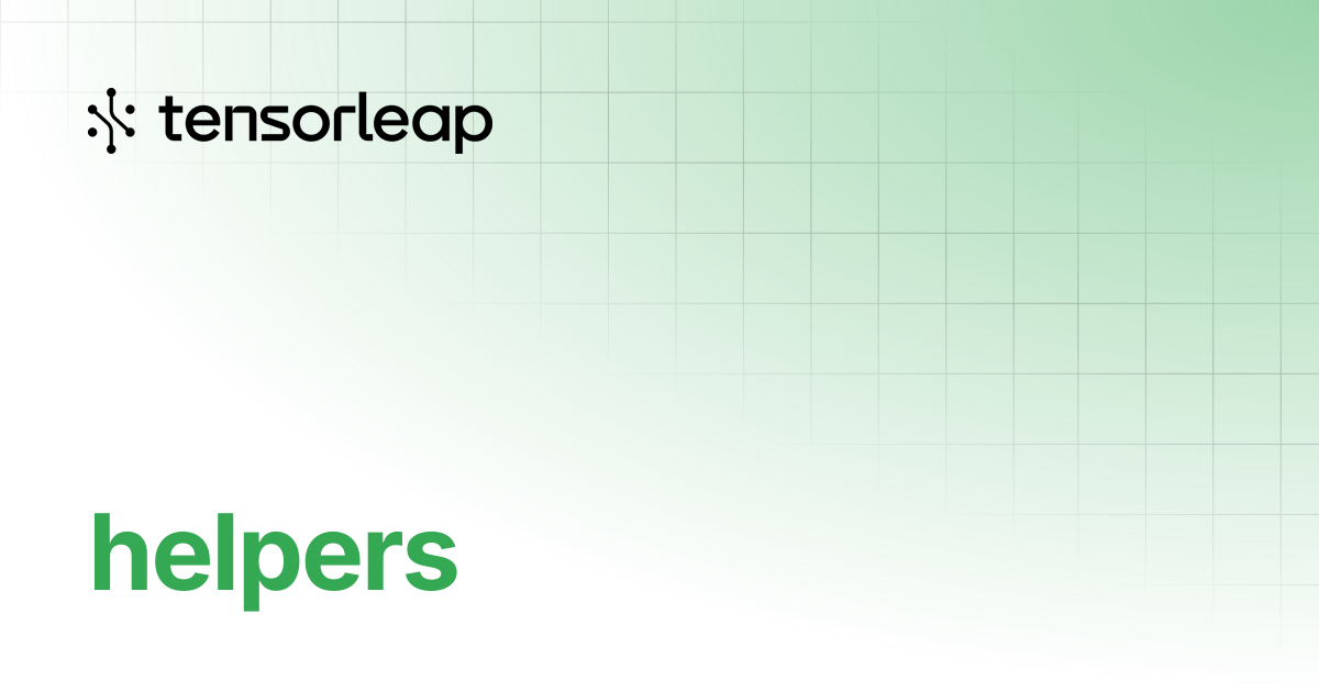 helpers | Tensorleap Docs
