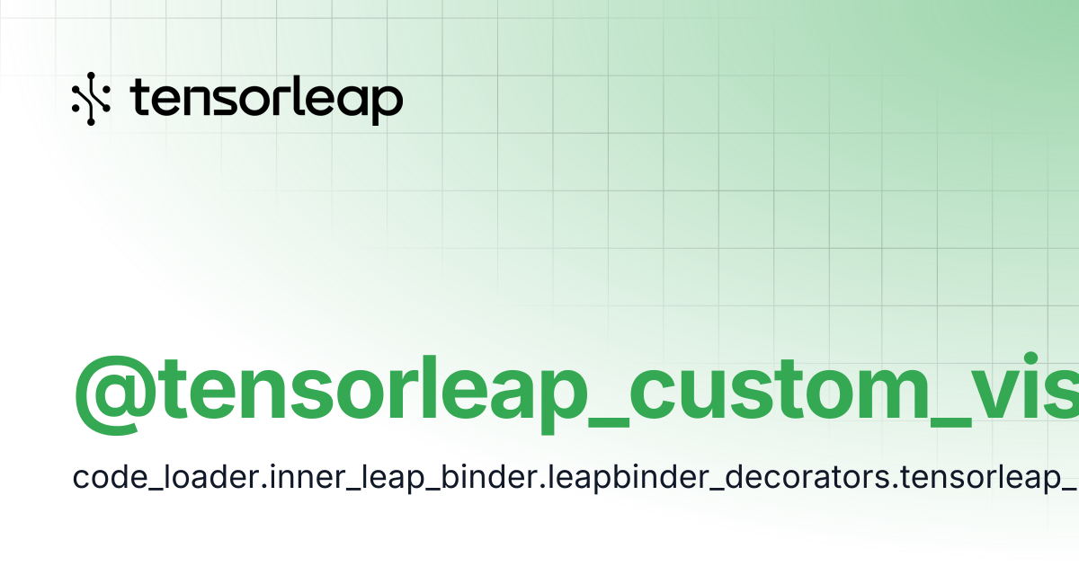@tensorleap_custom_visualizer | Tensorleap Docs